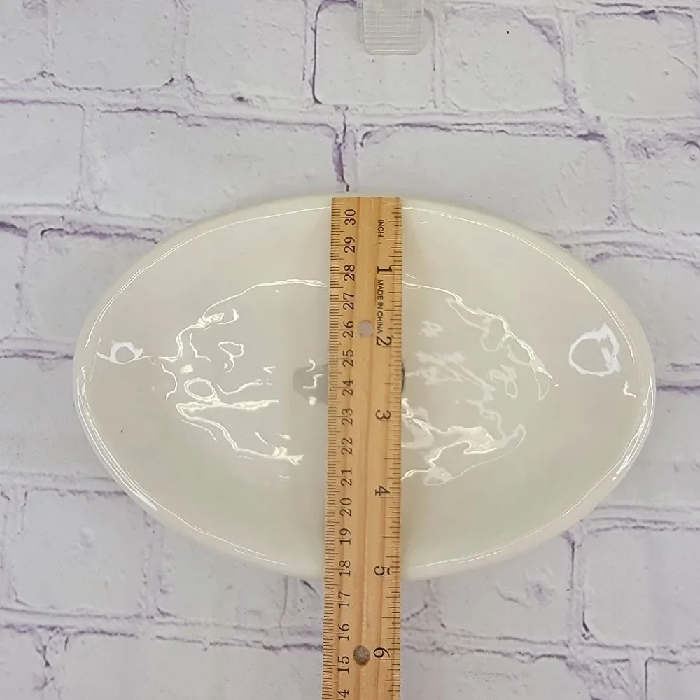 Crate & Barrel Jack Cheese Oval Serving Plate (See Also Camembert & Cheddar)